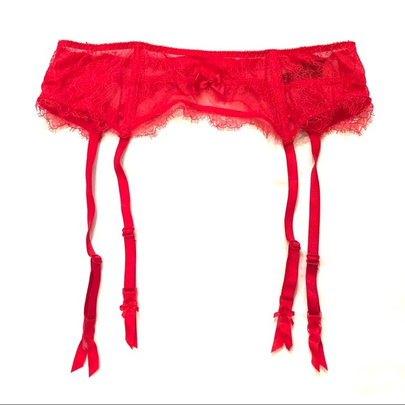 Victoria's Secret Other - NWT Victoria’s Secret Red Lace Garter Belt